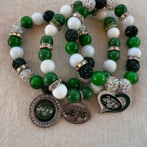 Jets Green and White Beaded Bracelet Set
New York Jets